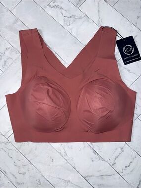 NWT Evelyn & Bobbie Ultra Lift Defy Seamless Bra Pink Canyon Medium